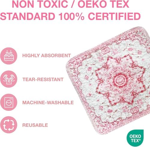 PUPIBOO Washable Pee Pads for Dogs and Cats - Super Absorbent Reusable Puppy Training Pads - 100% Waterproof, Leak-Proof & Non-Slip Whelping Pads for Pet Housebreaking