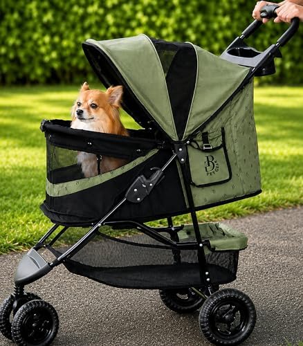Pet Gear No-Zip Special Edition 3 Wheel Pet Stroller, Spring Meadow