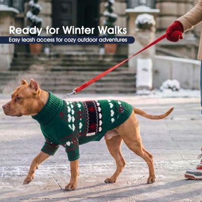 XXL Dog Sweater for Large Dogs Christmas, Turtleneck Knit Pullover, 2XL