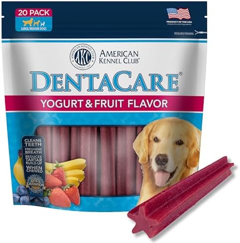 American Kennel Club Dentacare Yogurt & Fruit Flavored, 20 Count