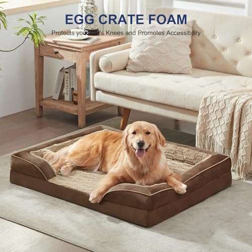FURTIME Orthopedic Medium Dog Bed, Supportive Waterproof Pet Bed
