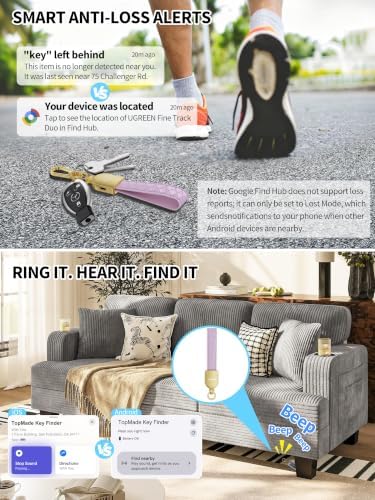 Smart Keychain Tracker (iOS & Android), Universal Car Key Chains Finder