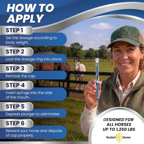 Premium Horse Paste Gel 10% High Strength – 2 Pack Oral Syringes – Apple Flavored – Easy Adjustable Dosing – 6.08g Each – USA Made – Equine Use Only