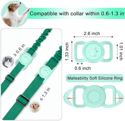 SANKALA Airtag Dog Collar Holder, Waterproof, Light Green, 1 Pack