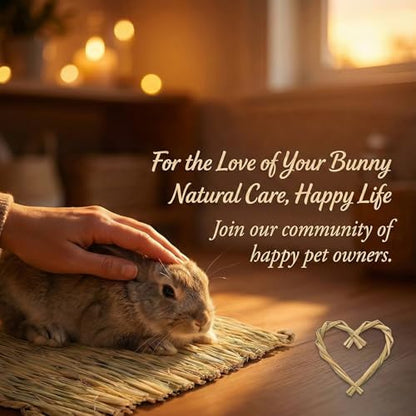 Sukh Bunny Mat for Rabbits - 3 Pack Natural Woven Rabbit Grass Mats