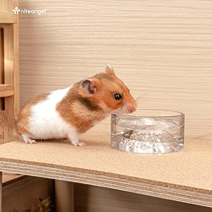 Niteangel Hamster Feeding & Water Bowl- 50ml Capacity & No Wet Fur for Pet