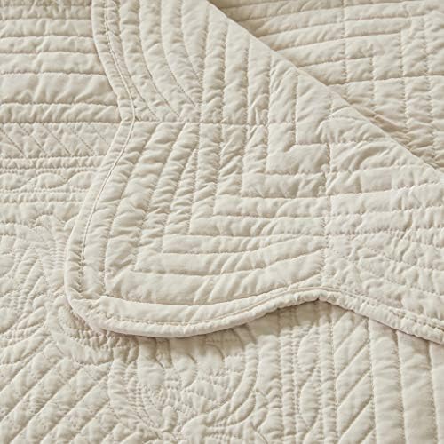 Madison Park Luxe Damask Stitching Throw Blanket, 60"x72"