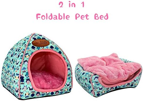 Guinea Pig Bed Hideout, Washable Hamster Cave for Small Animals