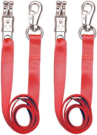 Adjustable Nylon Cross Ties （2 Pack）-Cross Tie with Panic Snap and Bull Snap - Adjusts from 44.5" to 78.3"