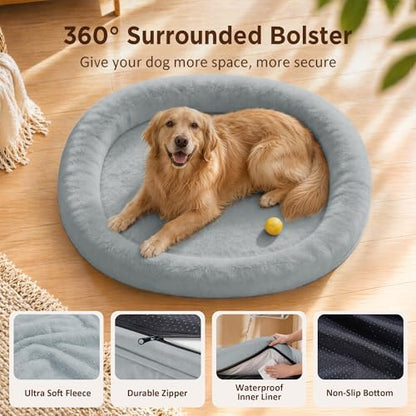 Waterproof Orthopedic Dog Bed for Medium Dogs, Silver