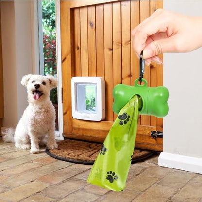 INNOLIFE Biodegradable Dog Poop Bag, 150 Counts Dog Poop Bag Rolls with Dispenser, Scented Leak Proof Pet Waste Bag, Green Dog Bags for Poop