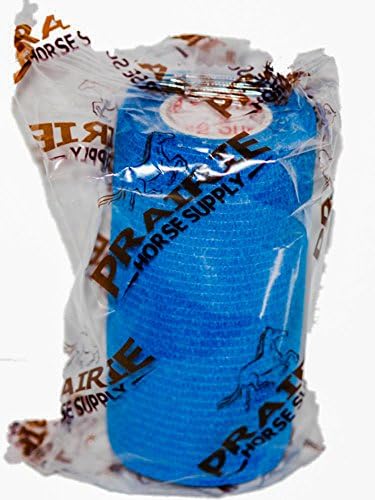 3 Inch Self Adhesive Bandage Wrap - Self-Sticking Vet Wrap - Blue, 12 Pack