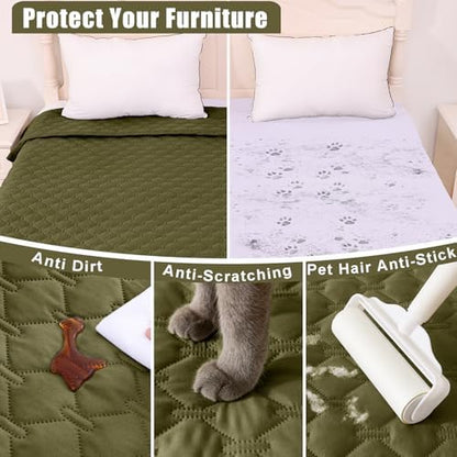 Smiry Waterproof Dog Bed Cover Blanket, Reversible Pet Blanket