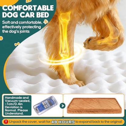Loiion Dog Car Bed, Non-Slip Backseat Extender Pet Mat 50"x24.6"x2"