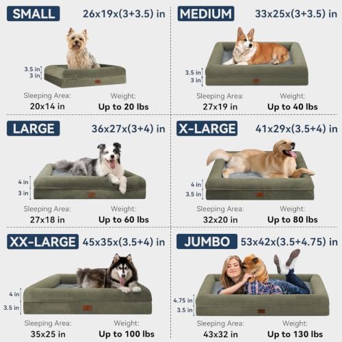 XL Orthopedic Dog Bed Waterproof for Extra Large Size Dogs