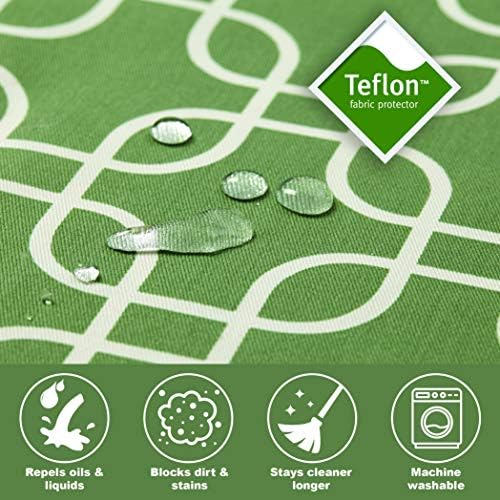 MidWest Homes for Pets Quiet Time Teflon Defender Dog Beds; Pet Beds Designed to Fit Folding Metal Dog Crates, Green & White Geometric Pattern, 24-Inch