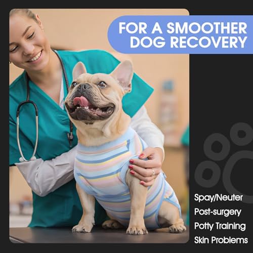 FUAMEY Dog Surgery Recovery Suit, Surgical Suit for Dogs Onesie for Surgery