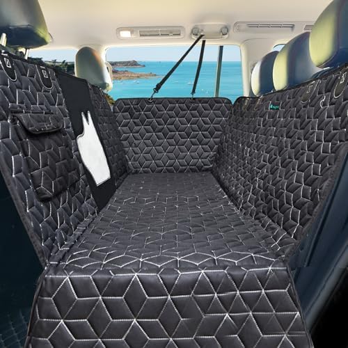 Meginc 56" Dog Seat Cover for Back Seat, Scratch Resistant Hammock for Car