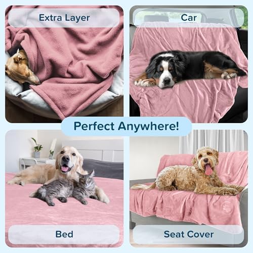 PETMAKER Dog Blanket, Pink, 60” x 80”