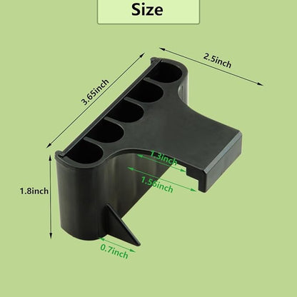 Aquarium Plant Holder,Fish Tank Plant Holder,Aquarium lid Clips,Aquarium Plant Pot,Hydroponic Fish Tank Planter, Aquatic Plant Cup for Aquascape Decorations (Black, 2PCS Rimmed)