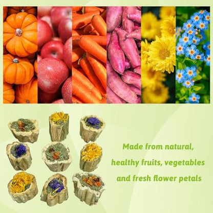 BNOSDM Rabbit Chew Toys for Teeth Natural Papaya Chinchilla Treats(3.5oz)