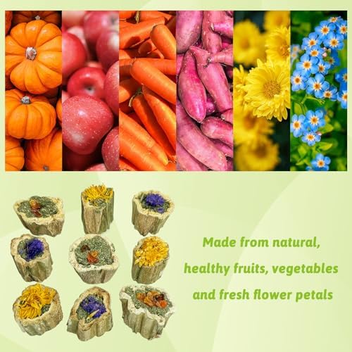 BNOSDM Guinea Pig Treats, Natural Papaya Hamster Toys and Chews(10.58oz)