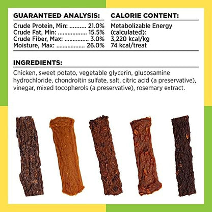 BIXBI Hip & Joint Support Chicken Jerky Dog Treats, 12 oz - USA Made Grain Free Dog Treats - Glucosamine, Chondroitin for Dogs - High in Protein, Antioxidant Rich, Whole Food Nutrition, No Fillers