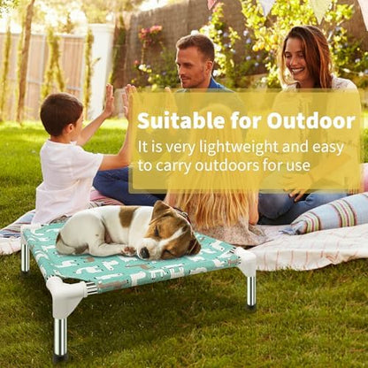Elevated Dog Bed Pet cot for Small Dogs, Indoor and Outdoor Use (Pack of 2)