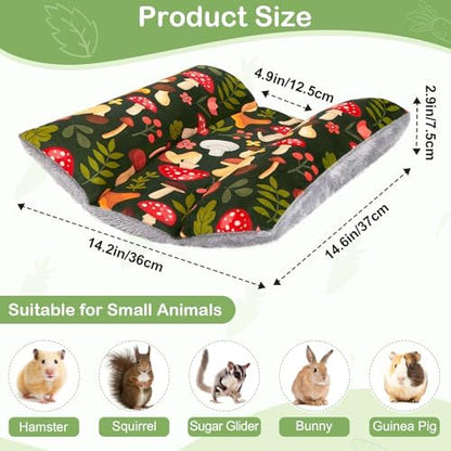 15"x14" Soft Plush Rabbit Bed Washable Cuddle Mat for Small Pets