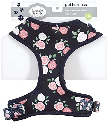 Luvable Friends Unisex Pet Harness, Floral, Large