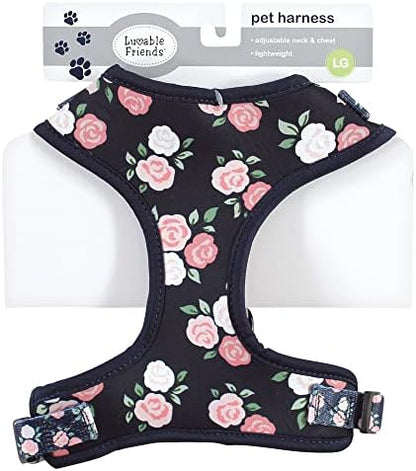 Luvable Friends Unisex Pet Harness, Floral, Large