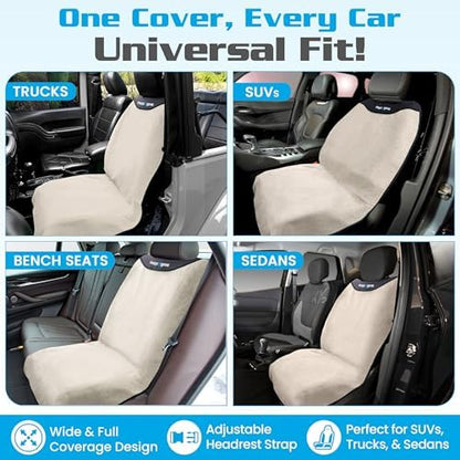 HAPPEGEAR Happeseat Waterproof Car Seat Cover & Protector, Sand