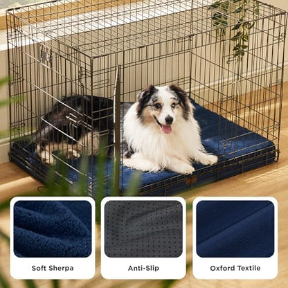 Bedsure XL Dog Bed for Crate, Pet Bed with Washable Cover, 41x27 Inch Navy