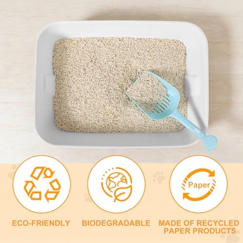 Disposable Litter Boxes for Cats, Durable and Water Resistant, Sustainable Large Disposable Litter Box, Disposable Cat Litter Boxes for Indoor/Travel Use, Standalone or as Liner (White, Large 10-Pack)