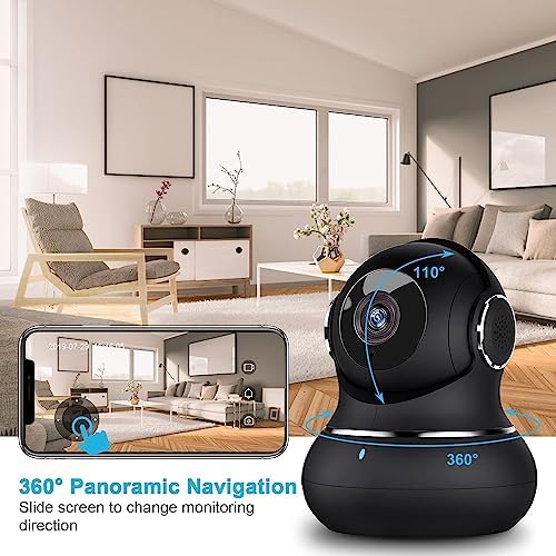 litokam 2K Indoor Security Camera, Cameras for Home Security with 360°Motion Detection, WiFi Baby Monitor for Baby/Elder/Dog, Pan/Tilt Pet Cam with Phone APP, IR Night Vision, 2-Way Audio, 4 Pack