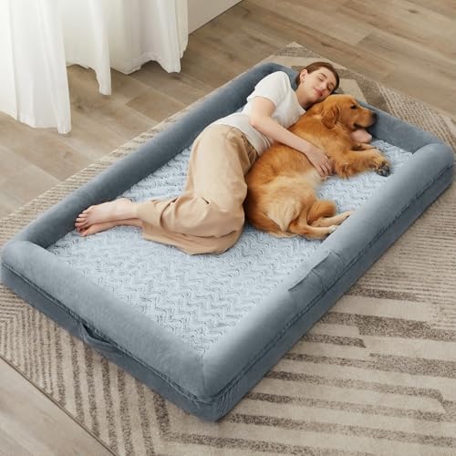 WNPETHOME Human Dog Bed Orthopedic for Adult & Dogs Comfy Sleeping