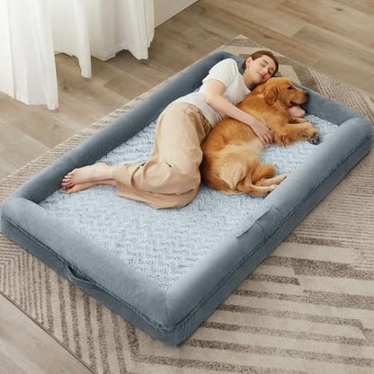 WNPETHOME Human Dog Bed Orthopedic for Adult & Dogs Comfy Sleeping