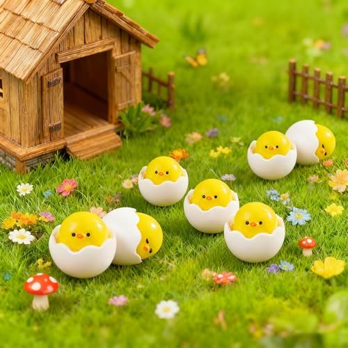 Mini Hatching Chick Figurine Resin Silicone Mold for DIY Fairy Garden Decor