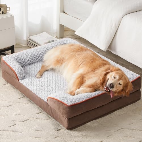 LEXTRO Washable Orthopedic Dog Bed, Waterproof Couch for Large Senior Dogs
