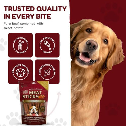 Loving Pets Gourmet Meat Sticks - Sweet Potato and Beef Recipe, Dog Treat, 5oz