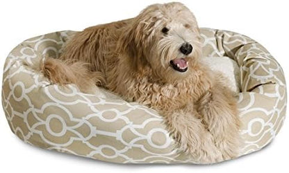 Majestic Pet Athens Sherpa Bagel Bed, 32-Inch, Black