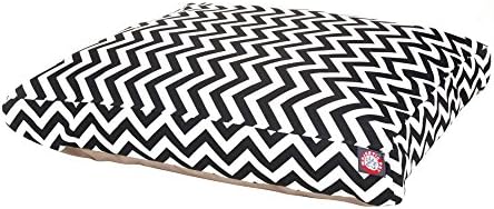 Majestic Pet Rectangular Dog Bed, Large, 44x36x5 in, Washable, Black