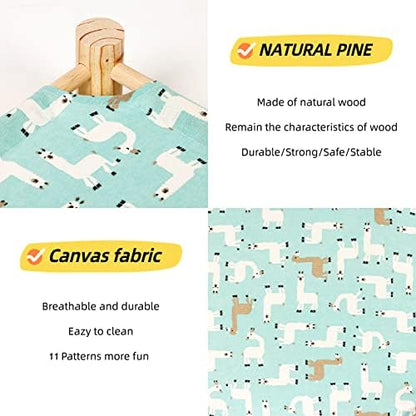 Patas Lague Cat Hammock Bed Small Eleveted Dog Bed 19x19 in Alpaca