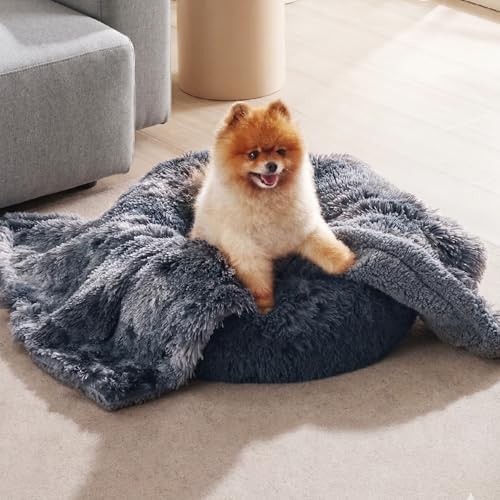 Bedsure Waterproof Dog Blanket for Small Dogs Cats Fluffy Faux Fur, 30x40