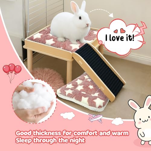 2 Pack Bunny Rabbit Bed - 10 x 13 Inch Upgraded-Thickness Pee Pads Bedding