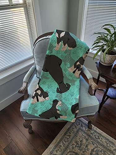 Caroline's Treasures MLM1059LQB Black and Silver Schnauzer Quilted Blanket 50x60 Artwork Pattern Quilted Throw Blanket for Bed, Couch, Sofa, Soft and Lightweight