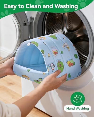 2 Pack Hamster Hideout Bed, Washable Small Animal House Bed Hamster House