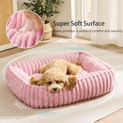 Medium Dog Bed Calming Cat Bed for Indoor Cats 24’’x20’’ Pink