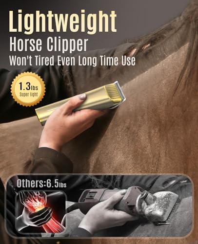 oneisall Cordless Horse Clippers for Horse Grooming RK 034