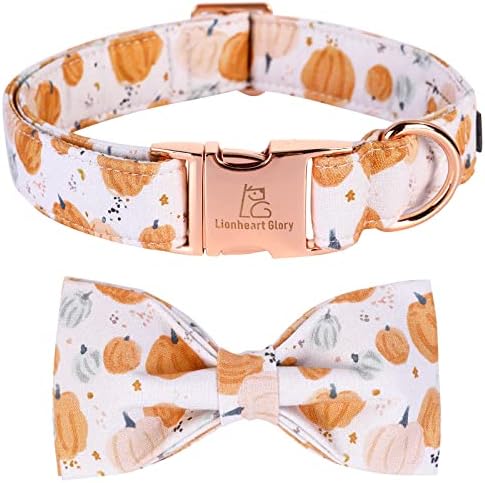 Lionheart glory Premium Dog Collars, Bowtie Dog Collar, Adjustable Heavy Duty Halloween Dog Collar with Bow for Large Dogs